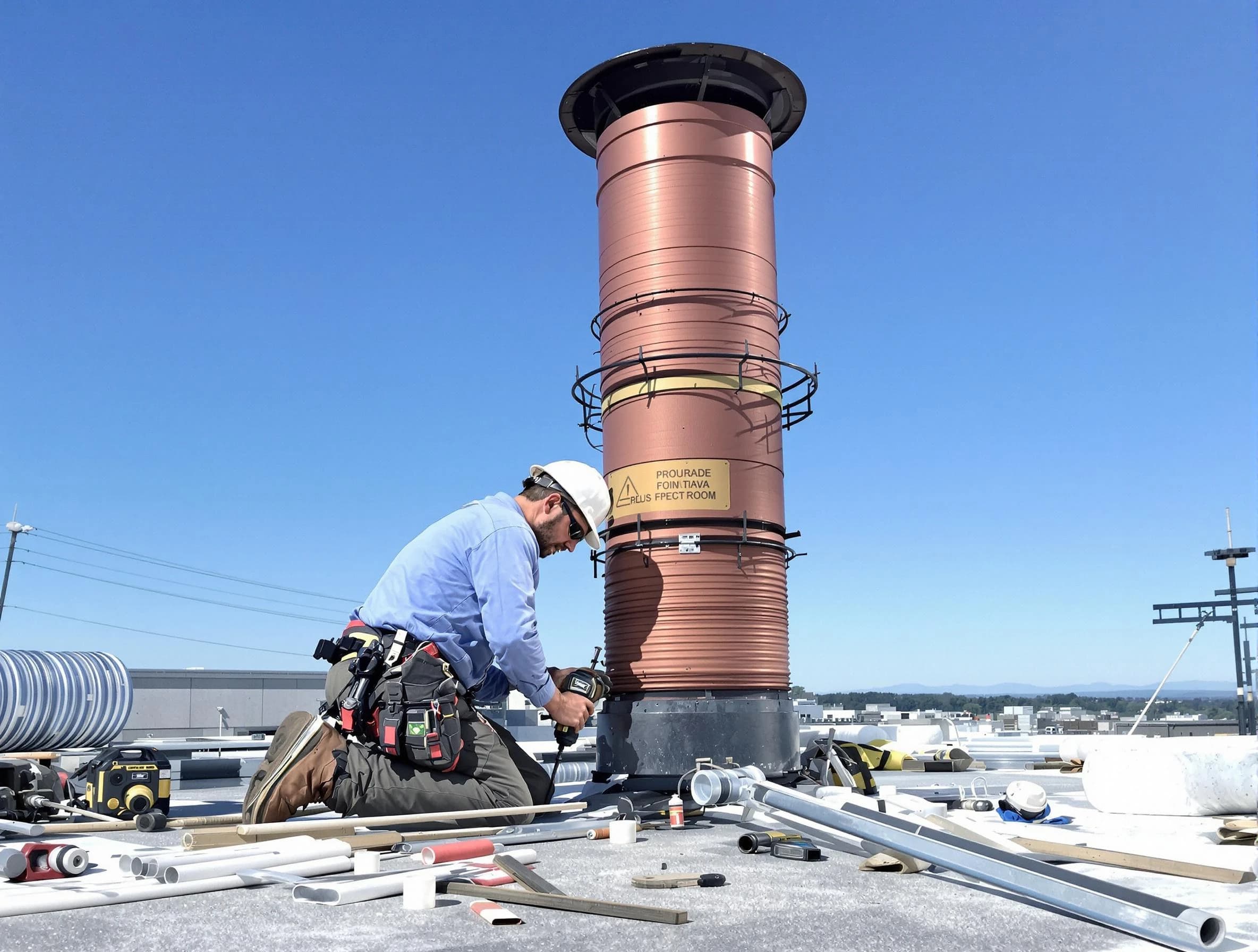 Installed chimney liner by Redan Chimney Sweep in Redan, GA