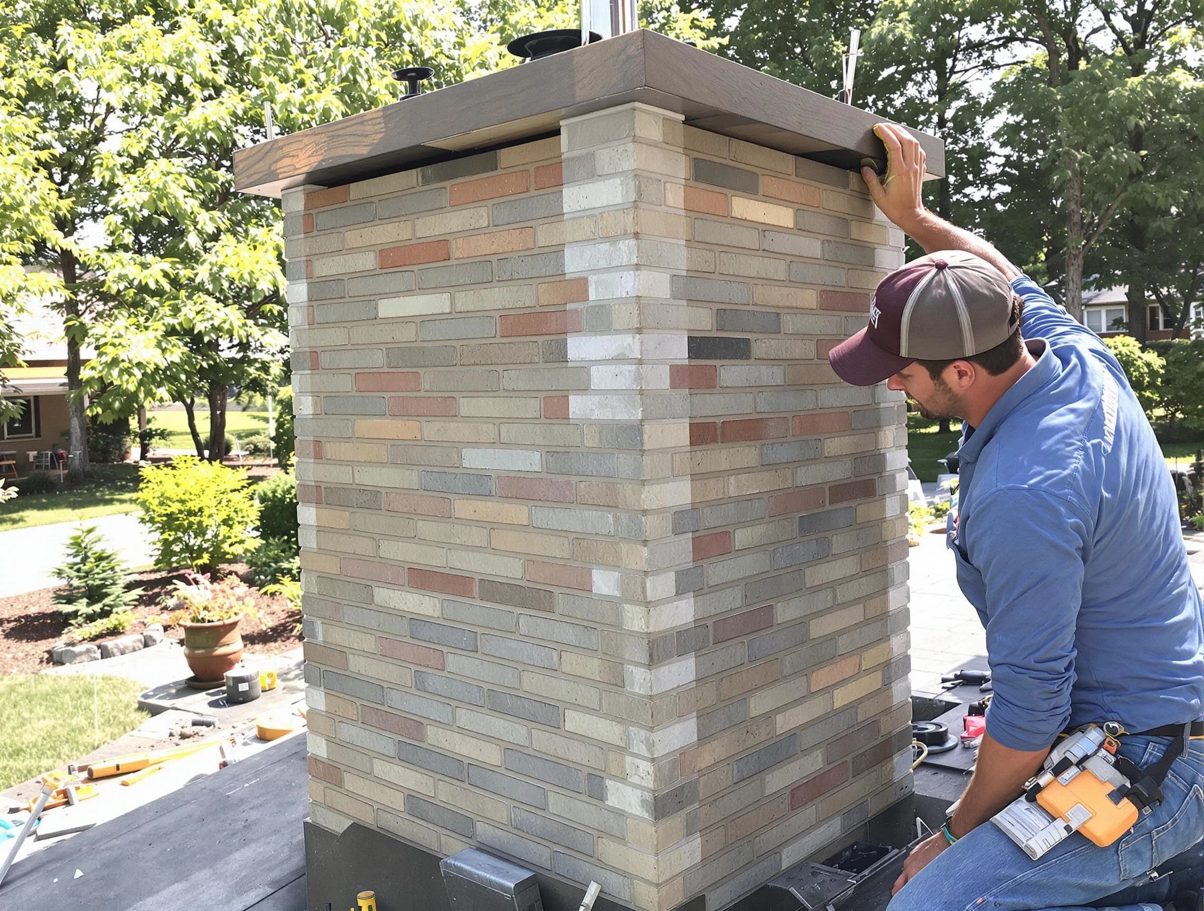 Redan Chimney Sweep completing a modern chimney remodel in Redan, GA