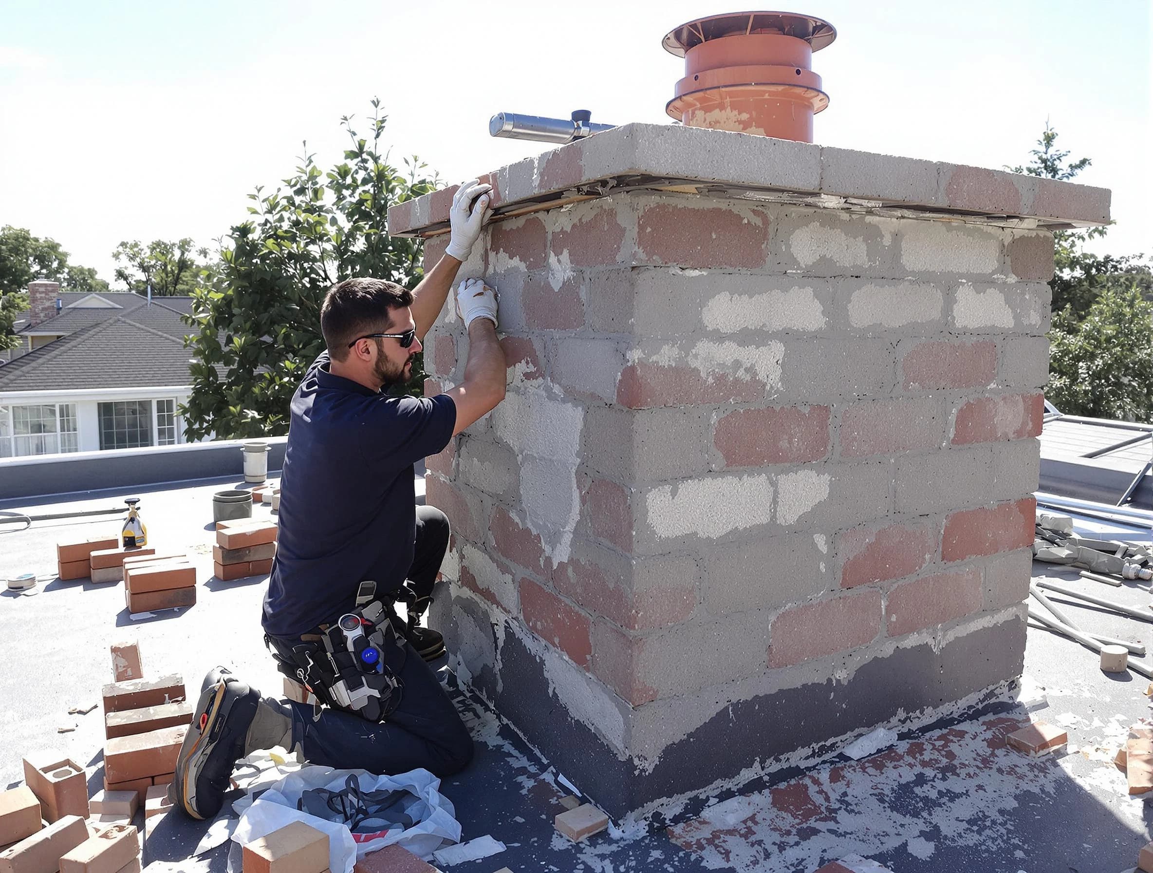 Advanced chimney repair process by Redan Chimney Sweep in Redan, GA