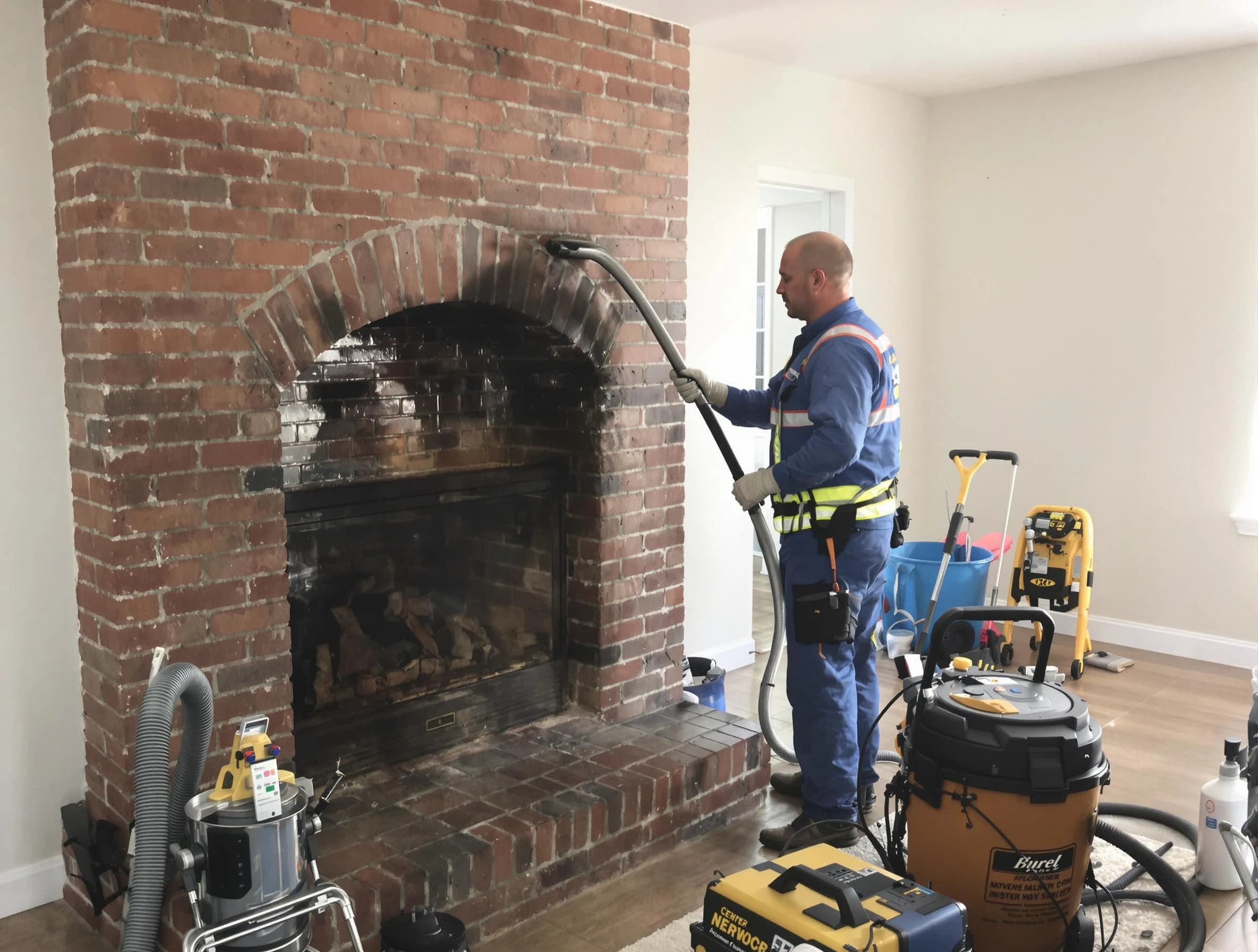 Redan Chimney Sweep expert performing detailed chimney sweep in Redan, GA