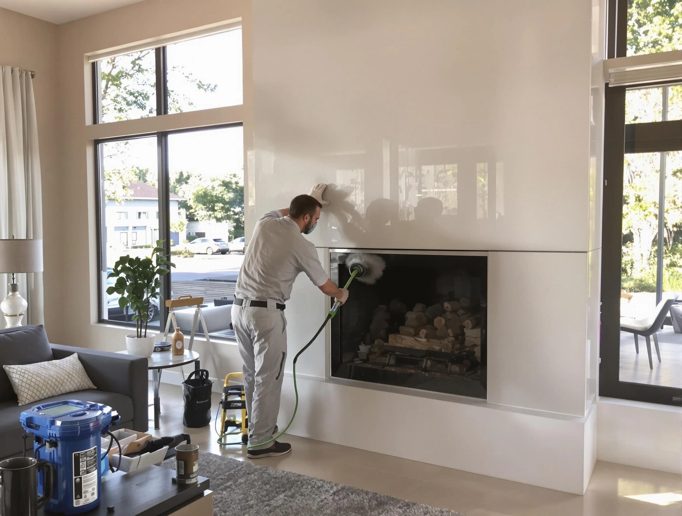 Redan Chimney Sweep performing thorough soot removal in Redan, GA