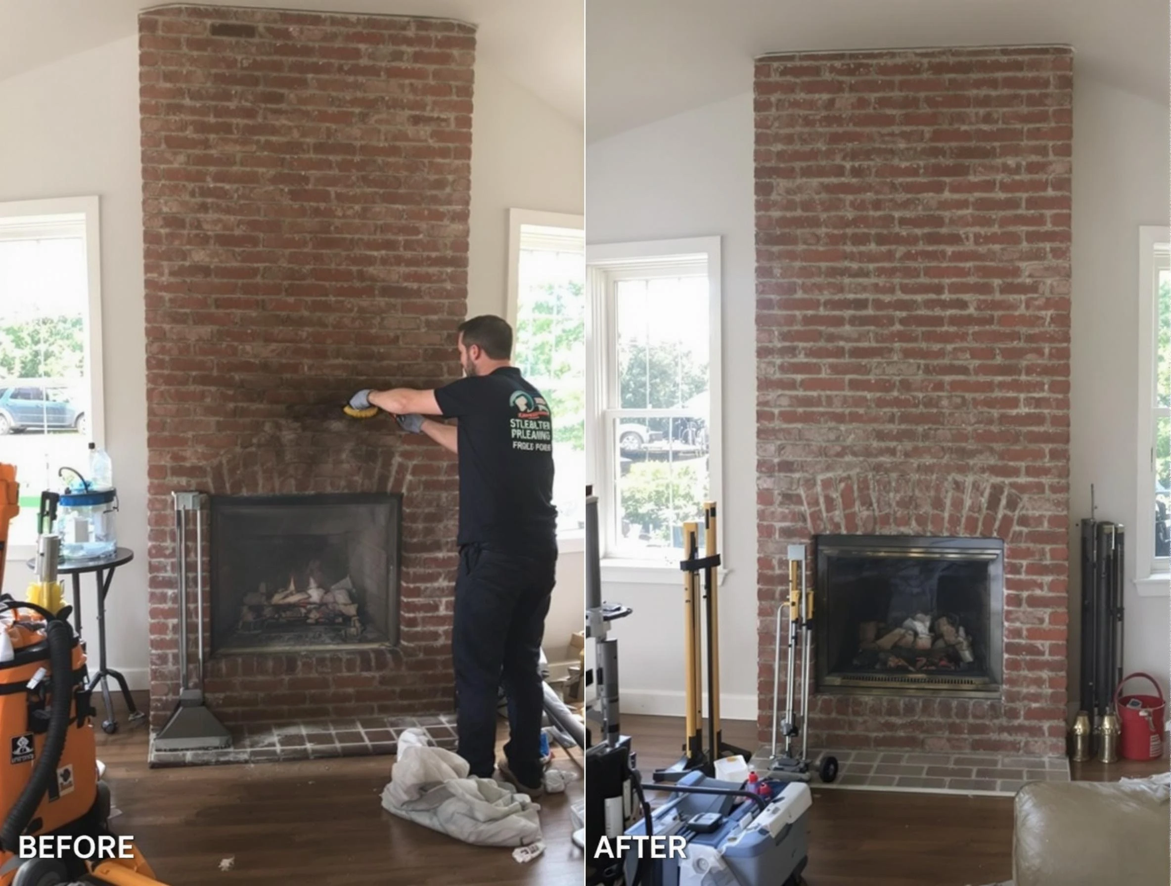 Finished chimney sweeping service by Redan Chimney Sweep in Redan, GA