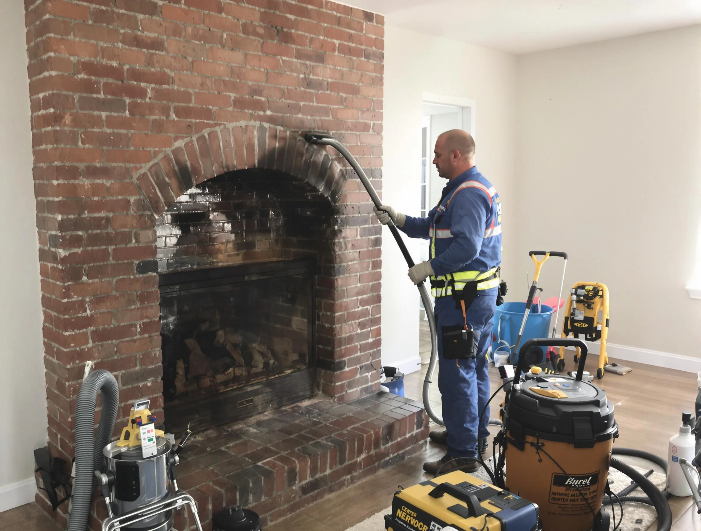Redan Chimney Sweep expert performing detailed chimney sweep in Redan, GA