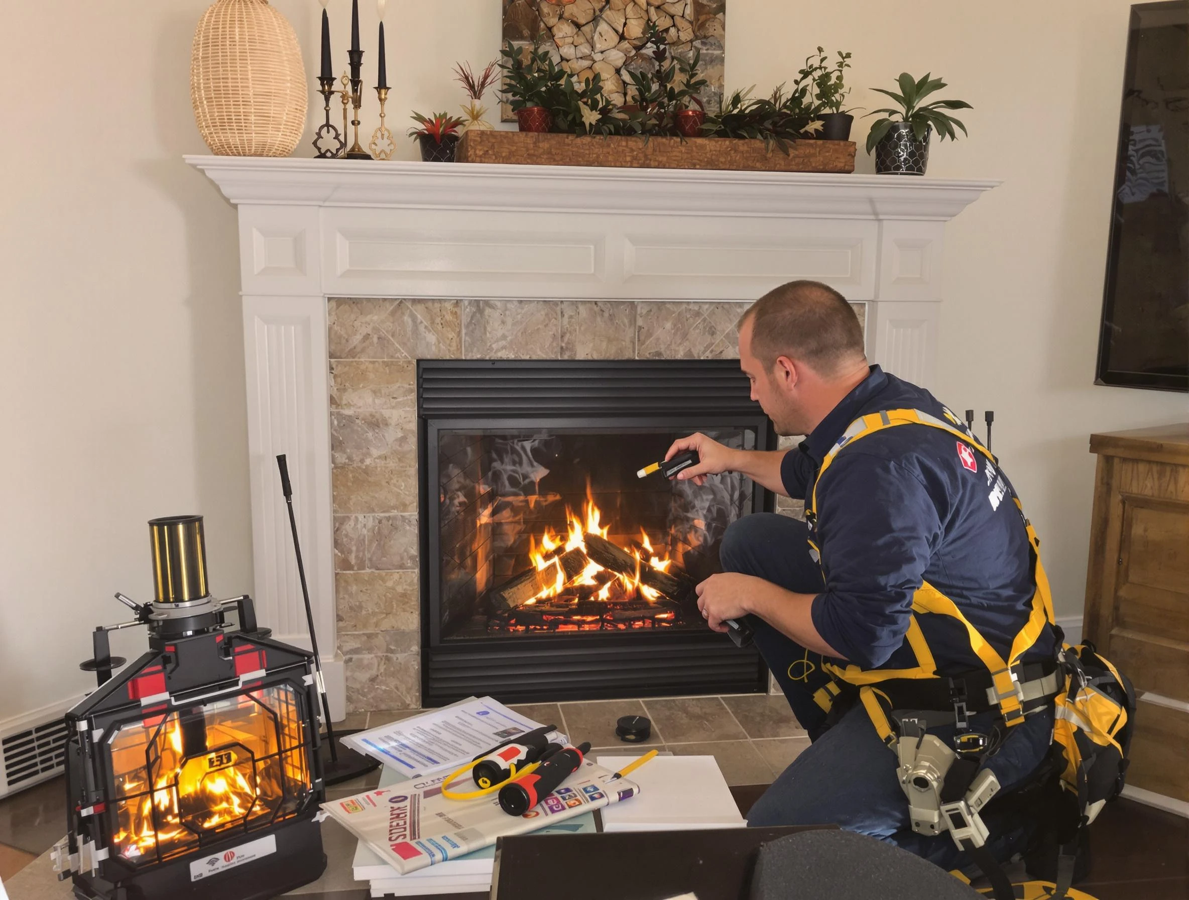 Safety-focused fireplace inspection by Redan Chimney Sweep in Redan, GA